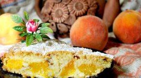 Пирог с персиками – 6 легких рецептов