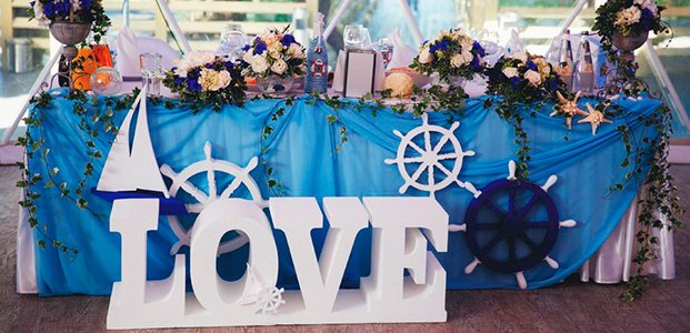 Свадьба в морском стиле — подготовка до мелочей