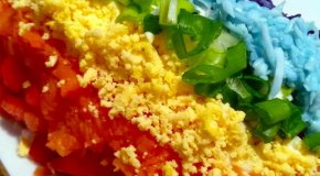 Салат «Радуга» – 4 рецепта на любой вкус