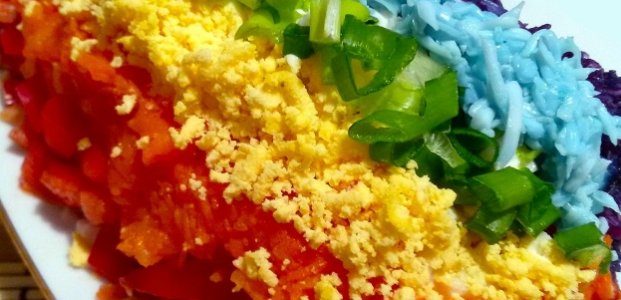 Салат «Радуга» – 4 рецепта на любой вкус