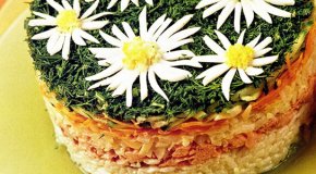 Салат «Ромашка» – 4 рецепта к праздничному столу