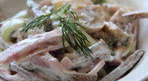 Салат с говяжьим языком — вкусные рецепты