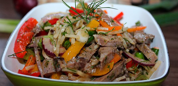 Салат из свиного языка — простые и вкусные рецепты