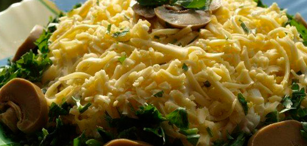 Салат мужской каприз рецепт с ветчиной и огурцами 58